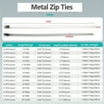 thumbnail image 3 of Metal Zip Ties 4-10 Inch Stainless Steel Zip Ties Heavy Duty Multi-Purpose Self-Locking Cable Ties For Machinery, Vehicles, Exhaust Wrap, Farms, Pipes, Roofs, Cables, And Outdoor Fence, 3 of 20