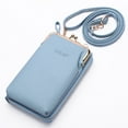 thumbnail image 6 of Small Crossbody Bags for Women Vegan Leather Cell Phone Purses Trendy RFID Wallet Purses with Adjustable Strap Large Capacity Blue, 6 of 8