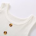 thumbnail image 4 of EIMELI Bébé Fille Nourrisson Tout-Petit Couleur Unie Col Rond Haut Ourlet Effiloché Poche Jeans Évasés Blanc 3T, 4 of 10
