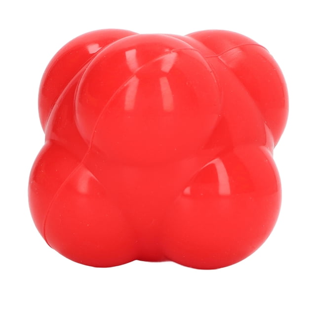 Reaction Ball, Rubber Bright Color Hex Reaction Trainer Ball for Basketball, Tennis and Other Competitive Sports