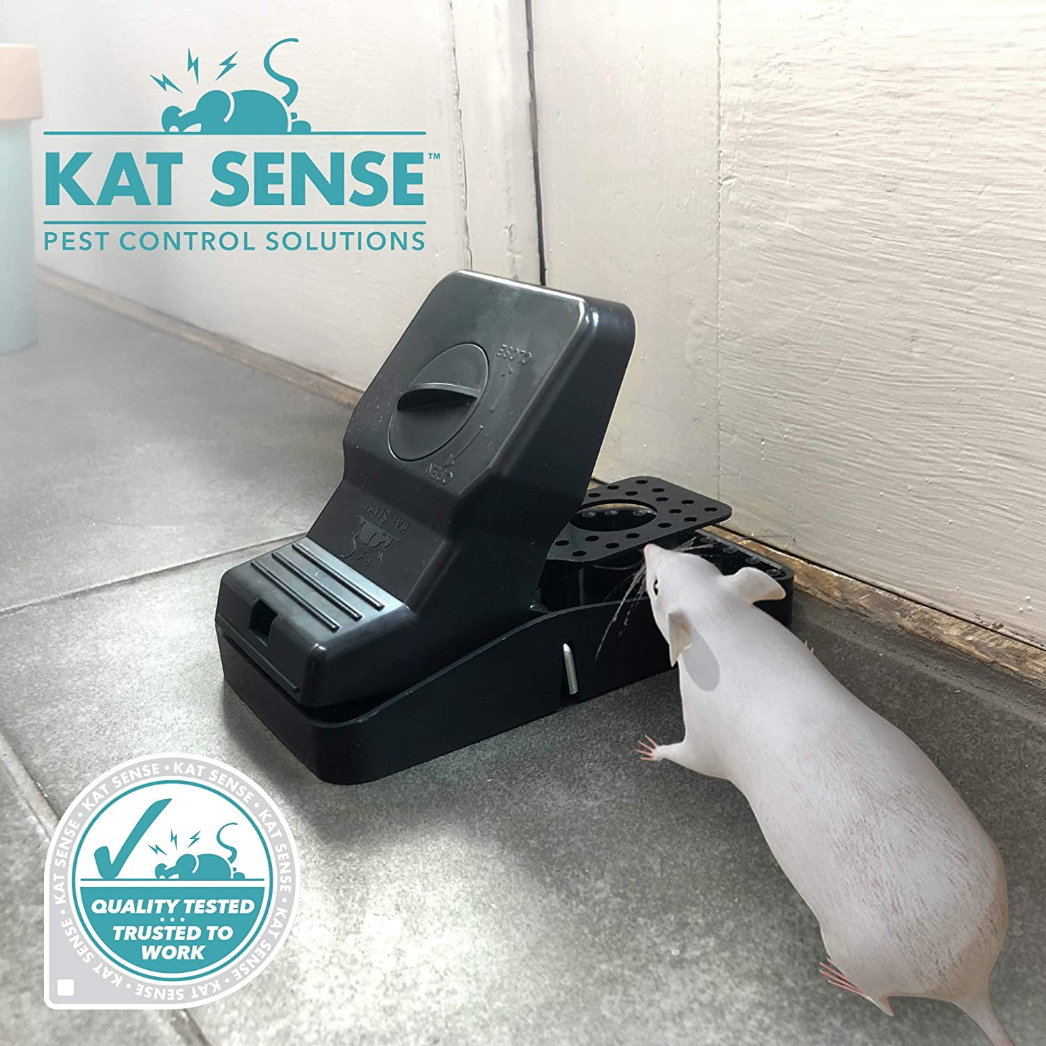 GetUSCart- Kat Sense Rat Bait Station Traps, Reusable Humane