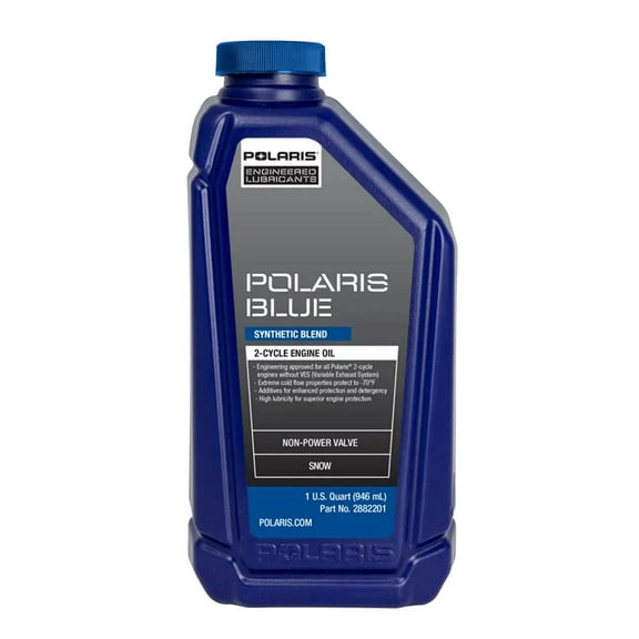 Polaris 2882201 Blue Synthetic Blend 2-Cycle Engine Oil 1 Quart OEM Snowmobiles