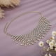 thumbnail image 2 of Gargantilla ancha con diamantes de imitación, collar con pechera bohemio, gargantilla de cristal llamativa para mujer, collar con borlas, boda, novia (plata), dorado, 2 of 5