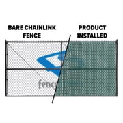 Fenpro Chain-Link Fence Blade Slats with Bottom Lock (5-ft, Green)