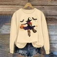 thumbnail image 4 of Jsaierl Halloween Sweatshirts for Women Plus Size Pumpkin Ghost Graphic Sweatshirt Going Out Crewneck T-shirt Long Sleeve Dressy Casual Pullover Tops Halloween Clothes, 4 of 4