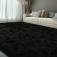thumbnail image 3 of KIXINWA Black Ultra Soft Area Rug for Bedroom, 4x6 Machine Washable Fluffy Shag Rug for Living Room, Plush Non Slip Carpet for Indoor Floor Bedside Nursery Kids Girls Room Dorm, Home Decor Aesthetic, 3 of 5