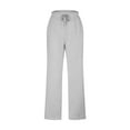 thumbnail image 3 of Aloohaidyvio 3 Pack Women's Straight Leg Sweatpants 2024 Drawstring Baggy Sweatpants High Waisted Casual Trousers Jogger Pant, 3 of 5