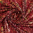 thumbnail image 2 of Zelouf Marina Iridescent Paillette On Stretch Mesh  , Sewing, DIY, Crafts Fabric by the Yard, Black/rasberry | 26547, 3 Yard, 2 of 3