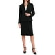 thumbnail image 1 of Conjunto de falda de 2 piezas INSPIRE CHIC para mujer, blazer formal de negocios y falda lápiz, 2XL, negro, 1 of 4