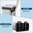 thumbnail image 3 of 13.2 Gallon Dual Trash Can, 2x25L Dual Trash and Recycling Bin for Kitchen, Stainless Steel Step Garbage Can with Soft-Close Lids, Fingerprint Resistant Design, for Bathroom, Office, 3 of 7