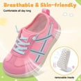 thumbnail image 4 of Barerun Toddler Shoes Boys Girls Non-Slip Tennis Shoes Flats,Wide, Pull-On, Square Toe,DarkPink,9 Toddler, 4 of 9