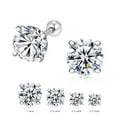 thumbnail image 5 of RYSKYJEWELRY Solitaire D-Color Moissanite Diamond Stud Earrings, 0.6 ct. t.w., 925 Sterling, Platinum, 5 of 10