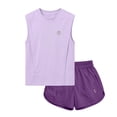 thumbnail image 2 of NAISIBABY Boys Athletic Sets, Tank Tops and Shorts 2-Piece UPF50+ Quick Dry Active Fit Lightweight Activewear Outfits Purple Size 0-1, 2 of 8