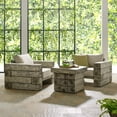 thumbnail image 2 of Lounge Chair Table Set, Sunbrella, Simulated Wood, Light Grey Gray Beige, Modern Contemporary Urban Design, Outdoor Patio Balcony Cafe Bistro Garden Furniture Hotel Hospitality, 2 of 8