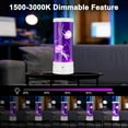 thumbnail image 5 of Jellyfish Lamp with 17  Light Effects 4 Modes Electric Jellyfish Tank Table Lamp with Remote Mood Table Lamp for Home Office Aquarium Tank [White], 5 of 7