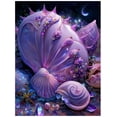 thumbnail image 1 of New Flower 5d Diy Diamond Painting Purple Shell Full Square Romantic Beach Pearl Diamond Embroidery Mosaic Cross Stitch EE3243square 90X120cm Gao Jinjia LED, 1 of 2