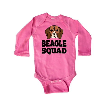 

Inktastic Dog Beagle Squad Gift Baby Boy or Baby Girl Long Sleeve Bodysuit