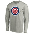 thumbnail image 2 of Men's Heather Gray Chicago Cubs Official Team Logo Long Sleeve T-Shirt, 2 of 3