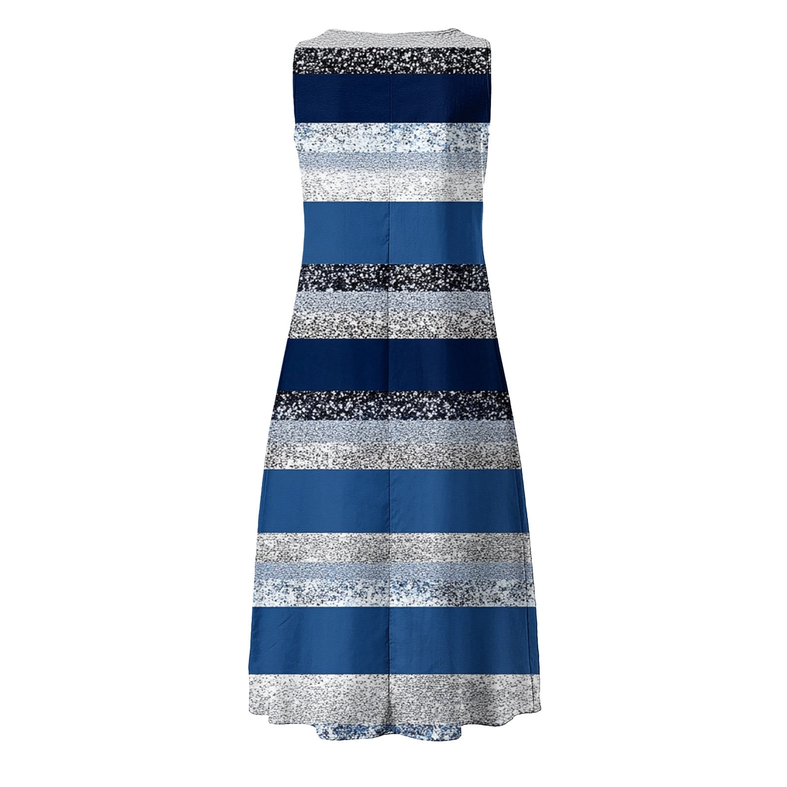 Viikei Sleeveless Tank Top Dress for Women Simple,Women's Summer Casual Dress Gradual Sleeveless Neck V-Neck Long Dress Blue XXXXL