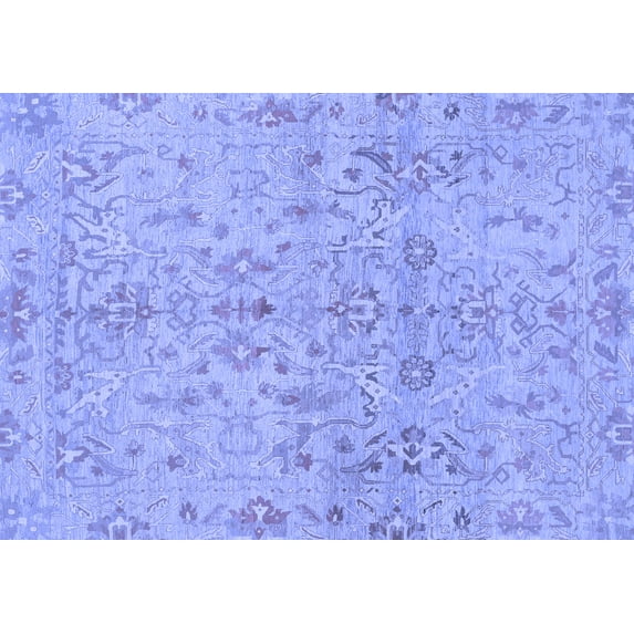 Ahgly Company Indoor Rectangle Oriental Blue Traditional Area Rugs, 6' x 9'