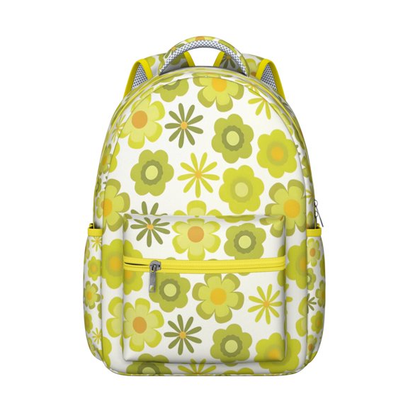 Bright Floral Print Students Backpack Comfortable and Durable School Bag with Romantic Rose and Peony Pattern, Adjustable Strap for Outdoor Adventures