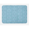 thumbnail image 1 of Vintage Bath Mat, Christmas Holiday Themed Illustration of Snowflakes in Lace Style Pattern, Plush Bathroom Decor Mat with Non Slip Backing, 29.5" X 17.5", Pale Blue and White, by Ambesonne, 1 of 2
