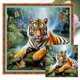 thumbnail image 1 of Hilo Algodón Ecológico Bordado 11CT 3 Hebras Wdftyju Kit Serie Punto Cruz Tigre 40*40cm, 1 of 9