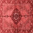 thumbnail image 1 of Ahgly Company Machine Washable Indoor Square Persian Red Traditional Area Rugs, 4' Square, 1 of 4