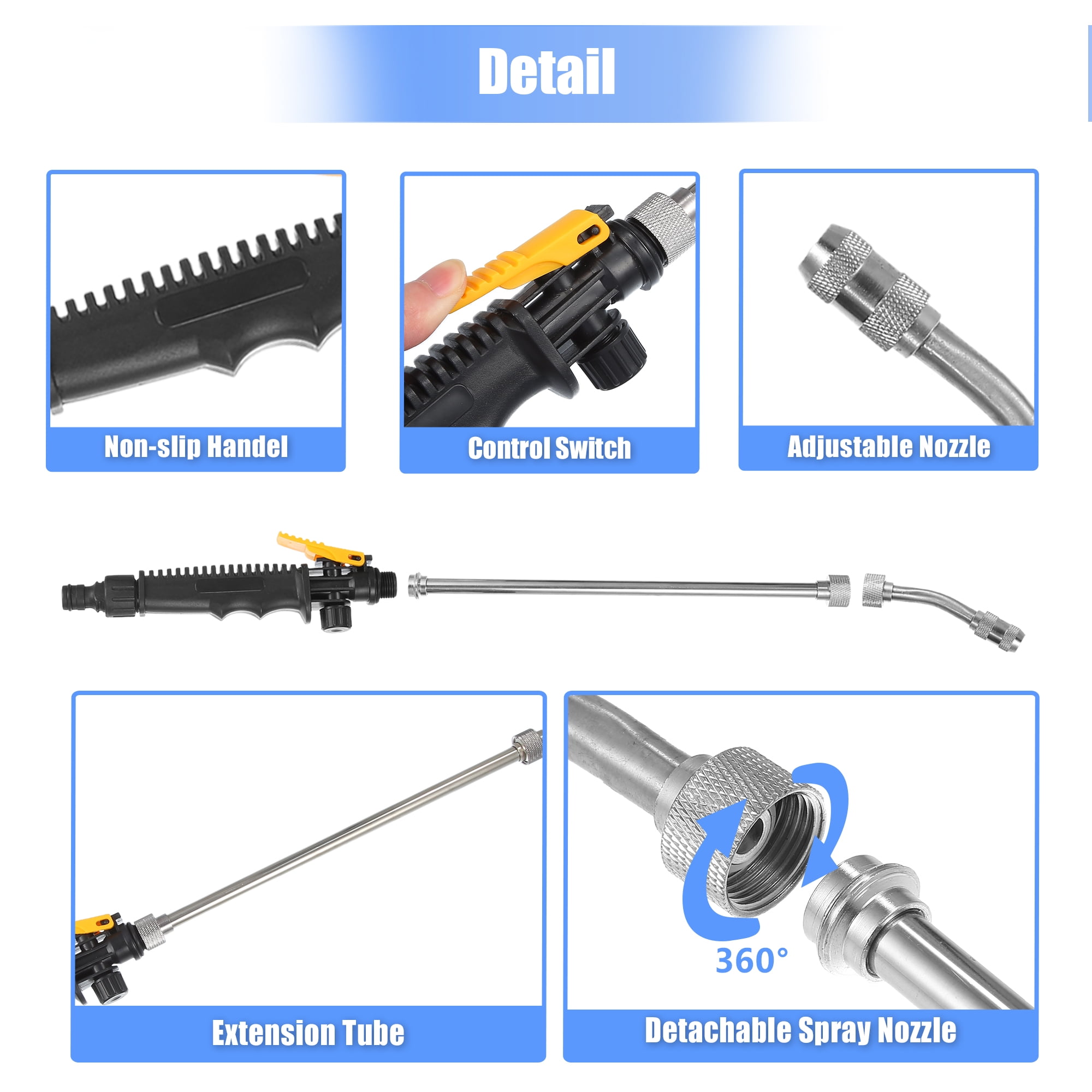 Unique Bargains 1 Set RV Water Heater Anode Rod and Flush Wand Hot Water Tank Element Parts Cleaning Rinser