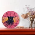 thumbnail image 2 of Panther in The Pink Woods Round Wall Clock Silent Battery Operated Home Decor for Living Room Bedroom, 2 of 7