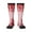 3 Black, variant on Striped Meat print thigh-high socks, crafted for both men and women with a stretchy, high-opaque design perfect for daily wear