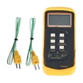 thumbnail image 2 of Termómetro de , termómetro medidor de temperatura,sondas bicanal tipo cable sonda 2 canales,Termómetro digital 6802II,Abrazadera de tubo de de shamjiam Termómetro de termopar, 2 of 6