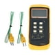 thumbnail image 2 of Termómetro de , termómetro medidor de temperatura,sondas bicanal tipo cable sonda 2 canales,Termómetro digital 6802II,Abrazadera de tubo de de Yotijar Termómetro de termopar, 2 of 6
