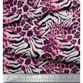thumbnail image 2 of Soimoi Red Viscose Chiffon Fabric Leopard & Wild Animal Skin Print Sewing Fabric BTY 42 Inch Wide, 2 of 3