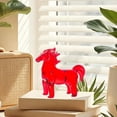 thumbnail image 1 of Elodie Figurine de Cheval en Cristal Sculpture d'Animal de Collection Figurine Décorative pour Moderne Rouge, 1 of 8