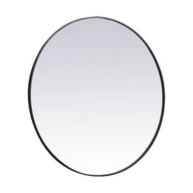 Elegant Decor MR4845BK 45 in. Metal Frame Round Mirror, Black