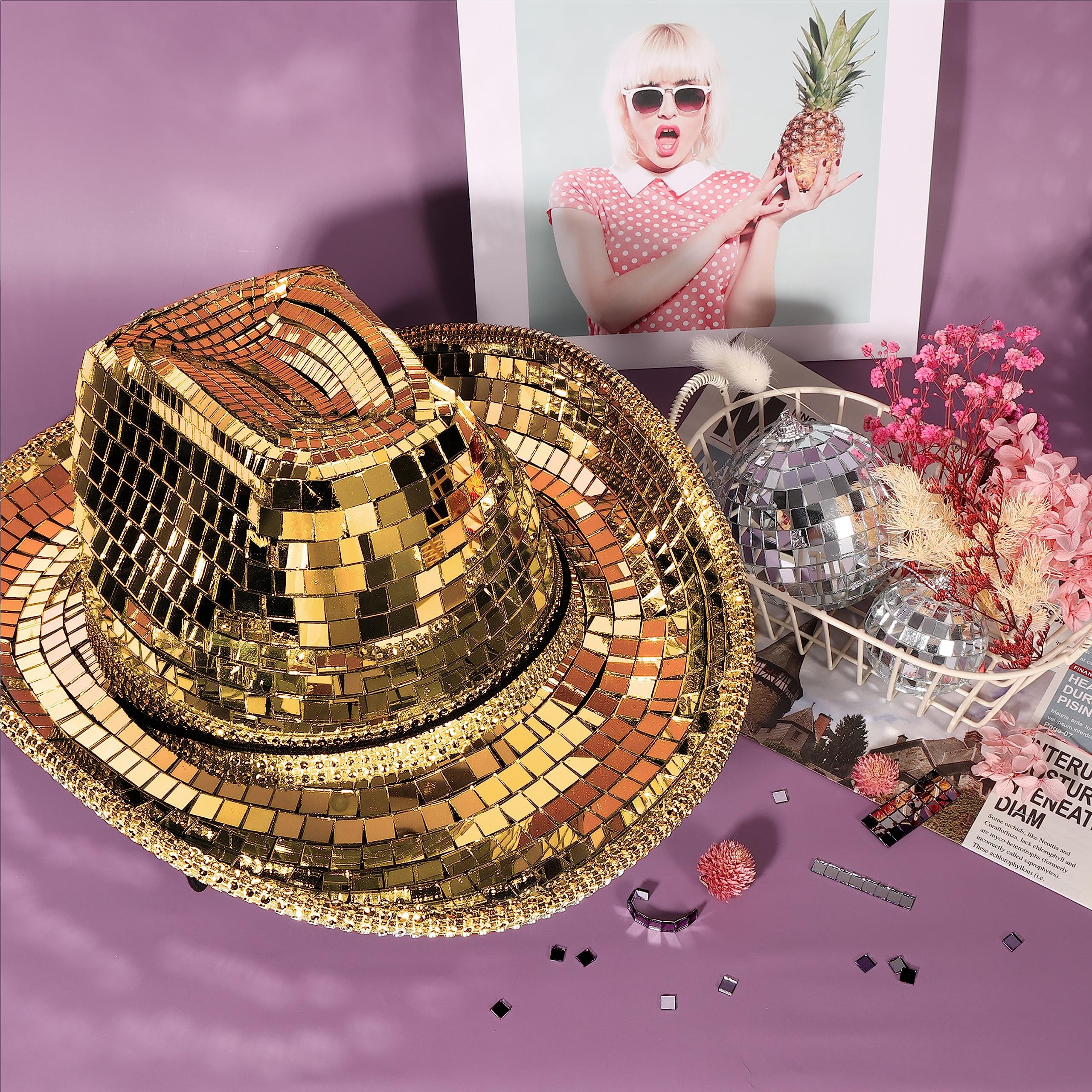 2360 Disco Ball Tiles  5 X 5 Mm Self-adhesive Mirror Peel And Stick Mosaic For Diy Photo Frame Art Collage Indoor Decor (luxury Gold)