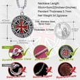 thumbnail image 6 of FaithHeart Knights Templar Seal Necklace for Men Stainless Steel Retro Punk Christ Fellow-Soldiers Jewelry Gift for Boyfriend Husband Valentine's Day, 6 of 8