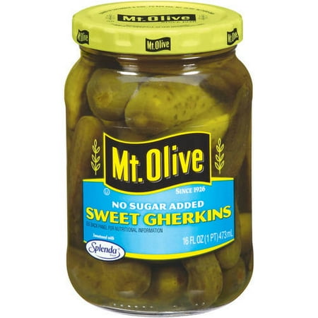 olive mt pickles sugar added oz fl gherkins sweet jar walmart