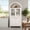 White, variant on DTTRA 71" Tall Arched Kitchen Pantry Cabinet with Adjustable Shelves & Tempered Glass Door, Black