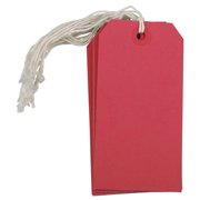 JAM Paper Medium Red Paper Gift Tags, with String 4.75 x 2.37 x 2 (10 Count)