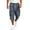 Blue, variant on Men's Plaid Capri Cargo Pants Daily Street Check Pattern Breathable Woven Fabric Big Side Cargo Pockets Athletic Cropped Shorts White M