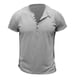 thumbnail image 2 of pstuiky camisetas para hombre, Camiseta de manga corta para hombre, estilo casual, lisa, con cuello redondo y botones camisas casuales para hombre xxl, 2 of 4