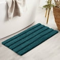thumbnail image 3 of Subrtex Bathroom Rugs Non-Slip Chenille Soft Striped Plush Bath Mat (Blue, 20"x32"), 3 of 8
