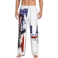 thumbnail image 2 of Picia Patriotic Skull Art Mens Soft Woven Cotton Elastic Waistband Sleep Pajama Pant Lounge Sleep Pant With Pockets And Drawstring-XX-Large, 2 of 9