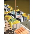 thumbnail image 2 of Outdoor Tablecloth with Umbrella Hole for Patio/Picnic/Party/Camping, Cow Sunflowers Waterproof Table Cloth Square Cover Washable, Farmhouse Country Animals Floral Black Plaid (54"x 54"), 2 of 8