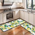 thumbnail image 3 of Kitchen Rugs Sets Of 2,Yellow Lemon Fruit Branches White Pattern Anti Fatigue Kitchen Mat Rugs Non Slip Washable,Decorative Kitchen Floor Mats for Kitchen,Sink,Laundry,17"x47"+17"x47", 3 of 5