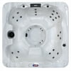 American Spas AM-730BS 6-Person 30-Jet Bench Spa with Backlit LED Waterfall, 5.5Kw Titanium Heater, Cover