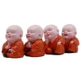 thumbnail image 3 of Mini Hotei Joyful Buddha Figurine Set of 4 Shaolin Kung Fu Happy Buddhist Monks, 3 of 4