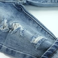 thumbnail image 6 of KIDSCOOL SPACE Infant Jeans,Baby Toddler Elastic Waist with D-ring Ripped Denim Pants,Light Blue,9-12 Months, 6 of 6